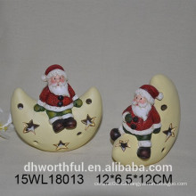 Keramik Santa &amp; Star Weihnachten Ornament